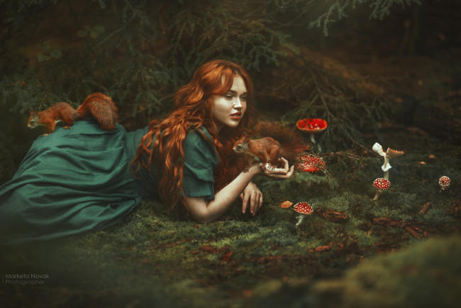 Обои картинки фото девушки, - рыжеволосые и разноцветные, девушка