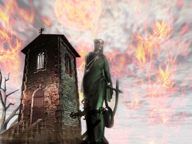 Обои картинки фото страсть, огня, фэнтези, иные, миры, времена