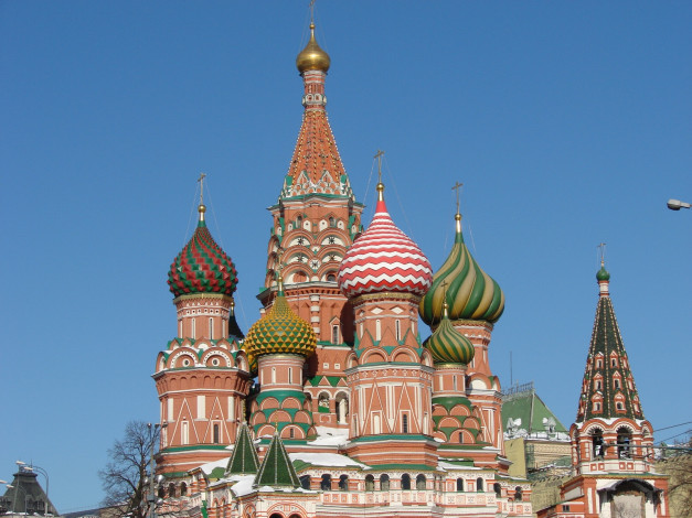 Обои картинки фото храм, василия, блаженного, города, москва, россия