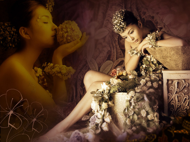 Обои картинки фото -Unsort Азиатки, девушки, unsort, азиатки