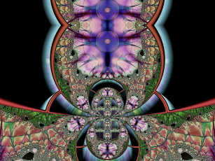 Картинка 3д графика fractal фракталы узор цвета