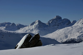 Картинка природа горы снег вечер