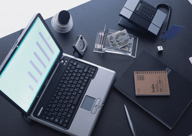 Обои картинки фото компьютеры, мониторы, ноутбуки, ноутбук, стол