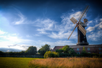 Картинка разное мельницы ветряк небо