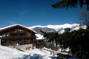 Картинка courchevel франция города здания дома зима снег дом