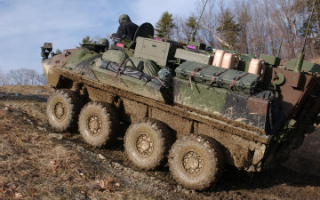 Картинка техника военная дорога деревья лес экипировка снаряжение грязь подъём бронеавтомобиль