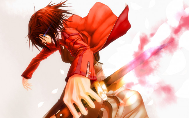 Обои картинки фото аниме, kara, no, kyokai, девушка, меч