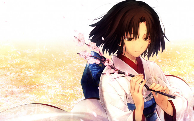 Обои картинки фото аниме, kara, no, kyokai, сакура, девушка, вктка