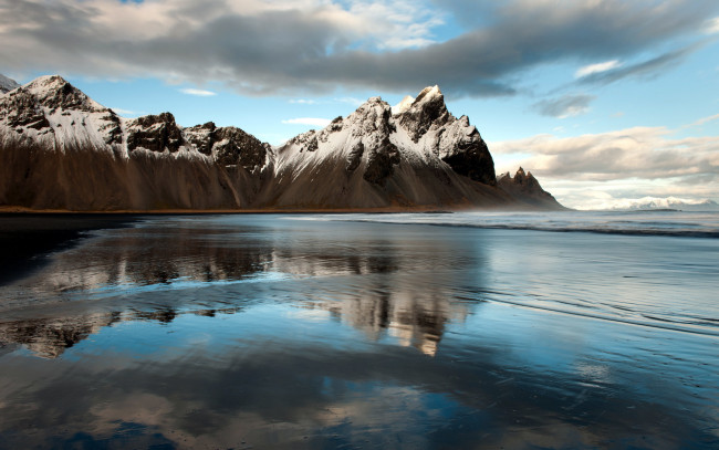 Обои картинки фото природа, побережье, океан, горы