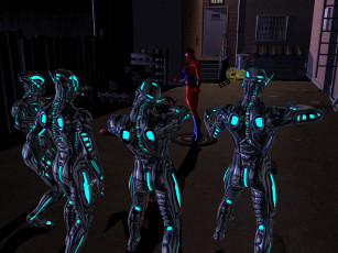 Картинка 3д+графика creatures+ существа роботы супермен