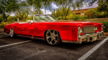 Картинка автомобили cadillac cadiallac красный