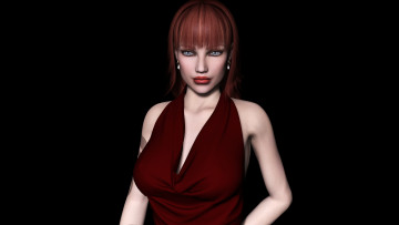 Картинка 3д+графика people+ люди девушка взгляд фон