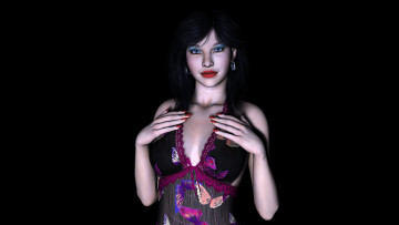 Картинка 3д+графика people+ люди девушка взгляд фон