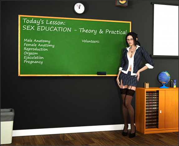 Обои картинки фото 3д графика, people , люди, девушка, взгляд, очки, доска, учительница