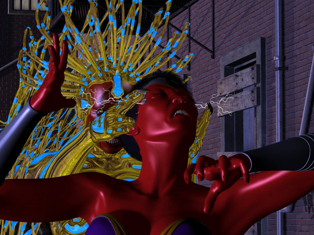 Обои картинки фото 3д графика, creatures , существа, существо, драка, супермен