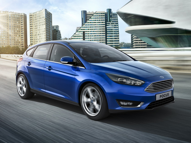 Обои картинки фото автомобили, ford, focus, голубой