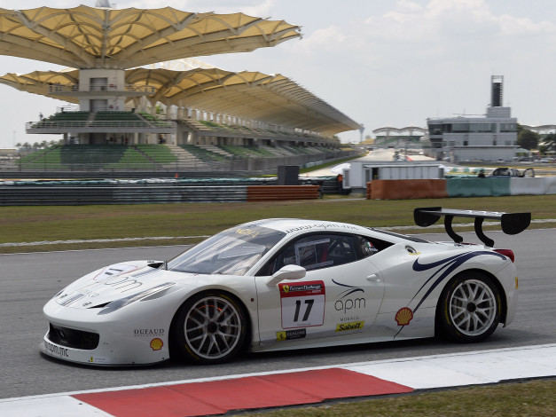 Обои картинки фото спорт, автоспорт, ferrari, 458, challenge, evoluzione, 2014, трасса, гонка