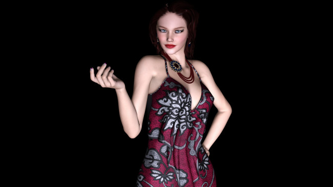 Обои картинки фото 3д графика, people , люди, взгляд, фон, девушка