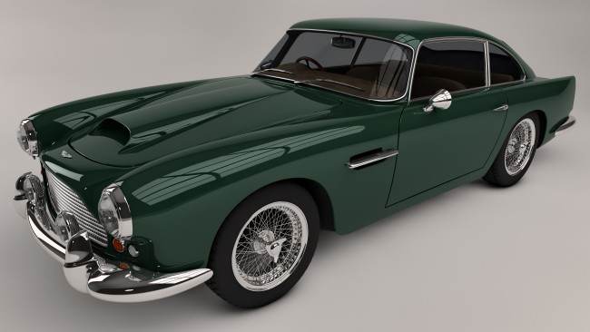 Обои картинки фото автомобили, 3д, aston, martin, db4