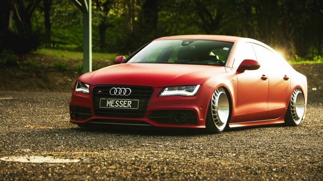 Обои картинки фото автомобили, audi, s7, красный
