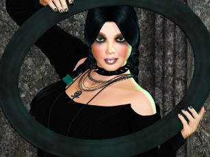 Картинка 3д+графика люди+ people девушка взгляд фон