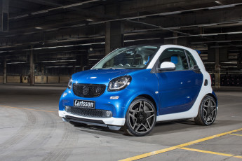 обоя автомобили, smart, 2015г, синий, c453, ck10, fortwo, carlsson