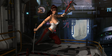 Картинка 3д+графика фантазия+ fantasy девушка взгляд фон оружие