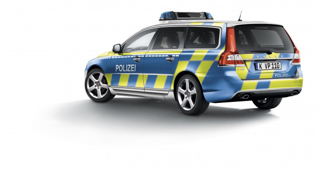 Обои картинки фото автомобили, полиция, volvo, v70, police, 2014г