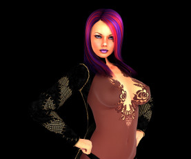 Картинка 3д+графика люди+ people фон девушка взгляд