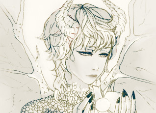 Картинка аниме ангелы +демоны арт парень