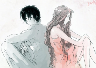 Картинка разное арты пара парень девушка