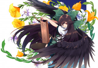 Картинка аниме touhou reiuji utsuho touzai