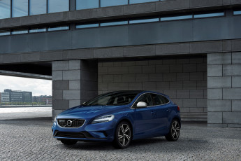 Картинка автомобили volvo 2016г r-design v40 t5 синий