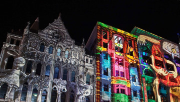 Картинка города мельбурн+ австралия дома огни мельбурн ночь шоу цвет свет