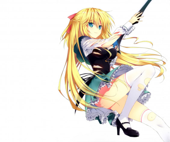 Обои картинки фото аниме, absolute duo, девушка, ружьё