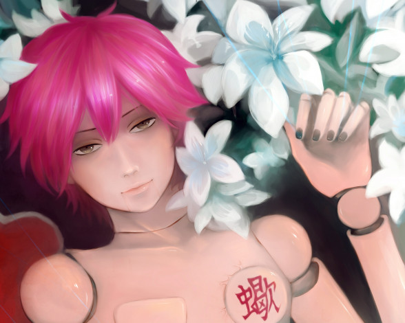 Обои картинки фото аниме, naruto, кукольник, парень, арт, наруто