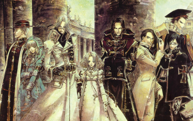 Обои картинки фото аниме, trinity blood, vampiry, avel, trinity, blood