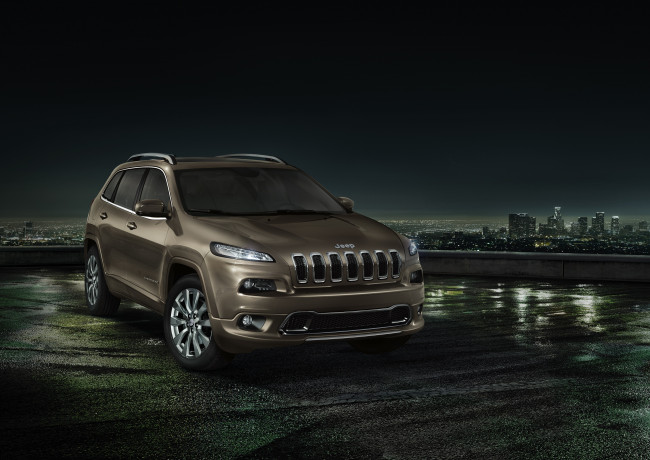 Обои картинки фото автомобили, jeep, overland, 2016г, kl, eu-spec, cherokee