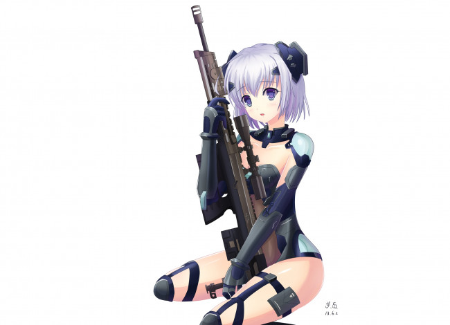 Обои картинки фото аниме, date a live, девушка, оружие