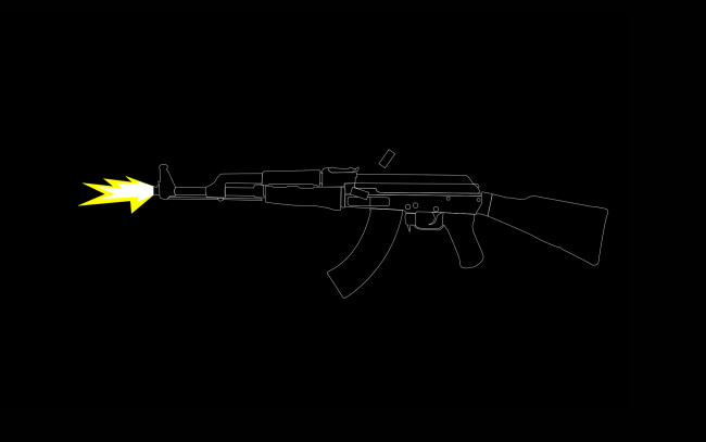 Обои картинки фото рисованное, минимализм, фон, оружие