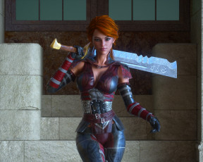 Картинка 3д+графика фантазия+ fantasy фон взгляд девушка