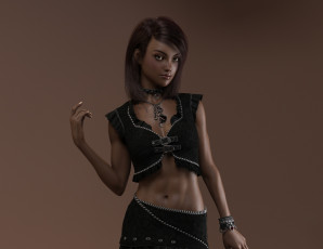 обоя 3д графика, люди , people, фон, взгляд, девушка