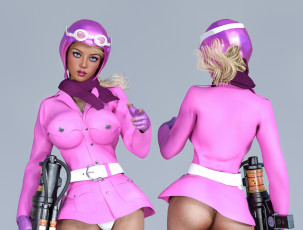 Картинка 3д+графика люди+ people фон взгляд девушка