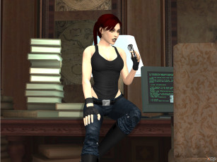 обоя 3д графика, люди , people, фон, взгляд, девушка