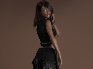 Картинка 3д+графика люди+ people фон девушка взгляд