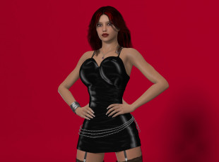 Картинка 3д+графика люди+ people девушка взгляд фон