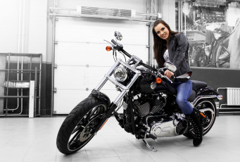 Картинка мотоциклы мото+с+девушкой harley davidson