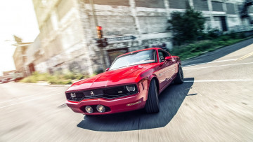 Картинка автомобили mustang поворот улица красный equus bass 770