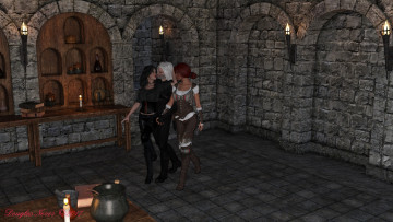 Картинка witcher 3д+графика фантазия+ fantasy фон взгляд девушка