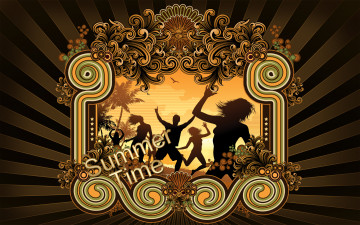 Картинка векторная+графика другое+ other взгляд фон танцы девушки